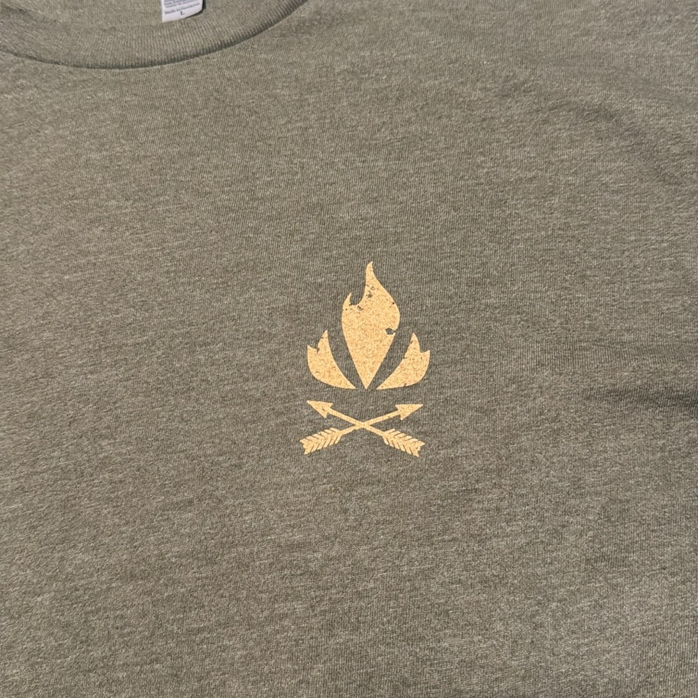 Fieldcraft Survival tee shirt.. like new, worn maybe once. Army green. Size L - Picture 2 of 5